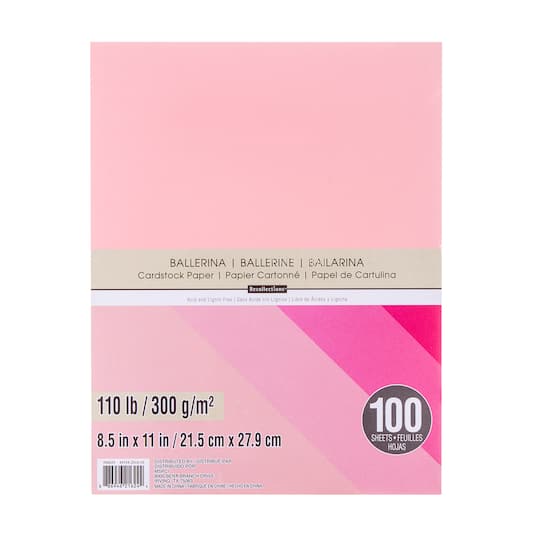 6 Packs: 100 ct. (600 total) Ballerina 8.5" x 11" Cardstock Paper by Recollections™